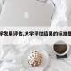【大学发展评估,大学评估结果的标准是什么】